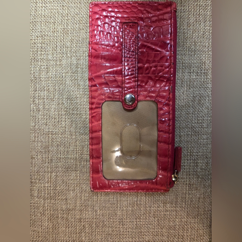 Brahmin Deep Pink Credit Card Wallet